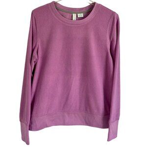 Brisas Long Sleeve Soft Polyester Pullover Purple Top Women's Medium NWOT